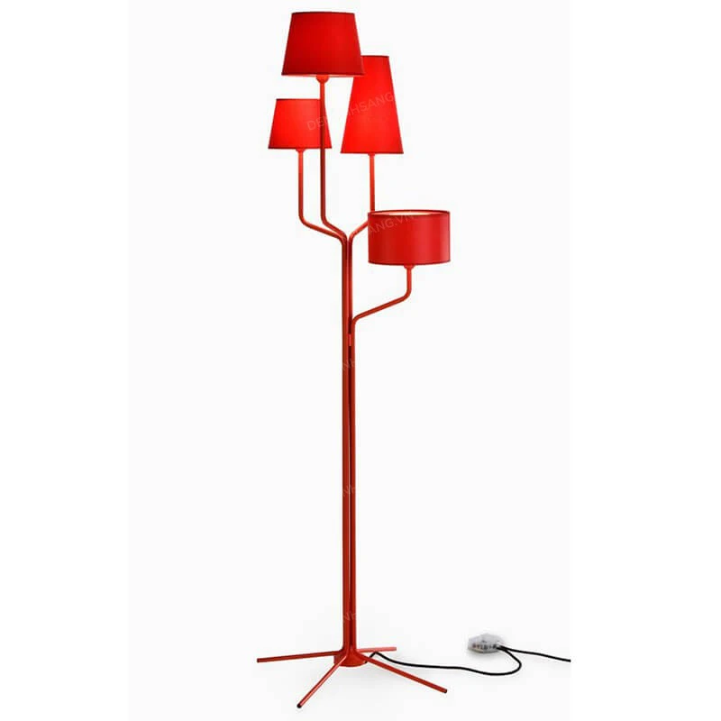 Đèn cây trang trí phòng khách phòng ngủ hiện đại màu đỏ L400xH600mm IV-215209