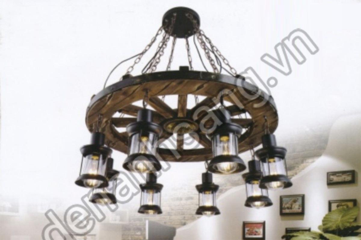 mẫu đèn ốp trần gỗ đẹp phong cách độc lạ